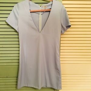 Sky Blue Low Cut Dress